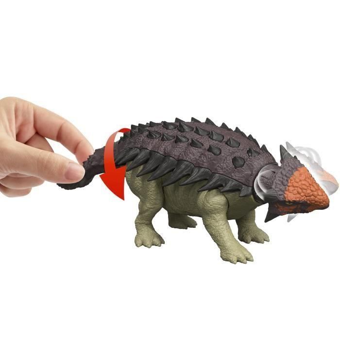 Mattel Jurassic World Jgb90 Dinosaurio Wild Roar Euoplocephalus con Sonido y Ataque Cabeza Móvil - 24 cm 5