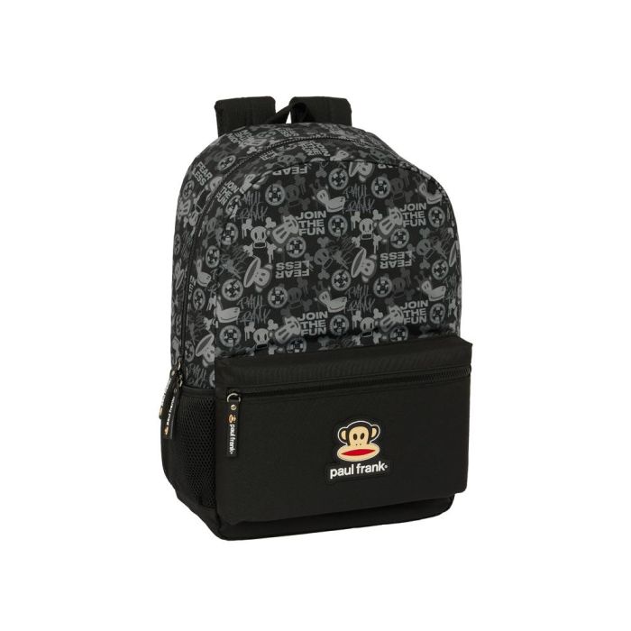 Mochila Escolar Paul Frank Join the fun Negro 30 x 46 x 14 cm