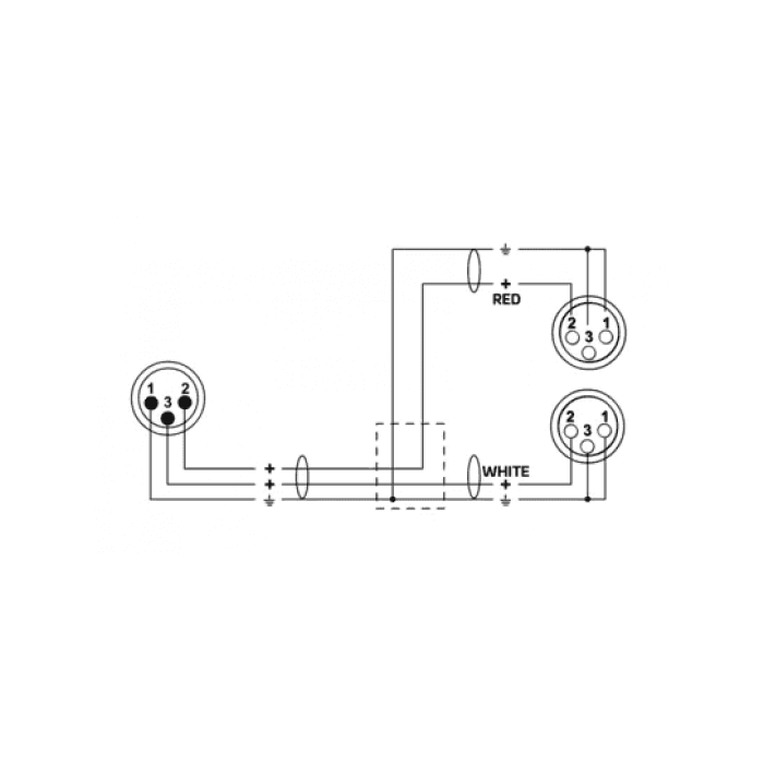 Cable Y Xlr Macho / 2 Xlr Hembra 30 Cm 1 Cable Y Xlr Macho / 2 Xlr Hembra 30 Cm 1