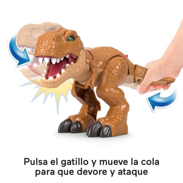 Mattel Imaginext Figura Tiranosaurio Rex Superacción Jurassic World para niños de 3 a 8 años con acción de destrozar 1