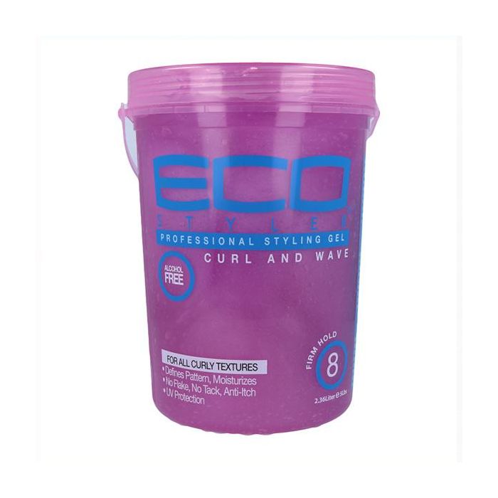 Eco Styler Gel de Fijación Media-Alta para Cabellos Rizados y Ondulados Rosa 2.36L