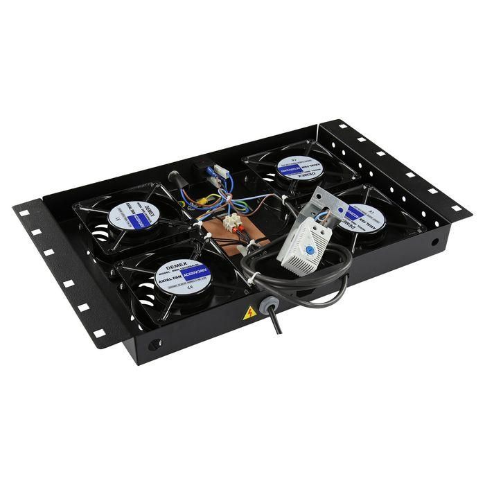 Lanview by Logon 4 FANS, ANALOG THERMOSTAT CONTROLLED FAN MODULE BLACK 1 Lanview by Logon 4 FANS, ANALOG THERMOSTAT CONTROLLED FAN MODULE BLACK 1