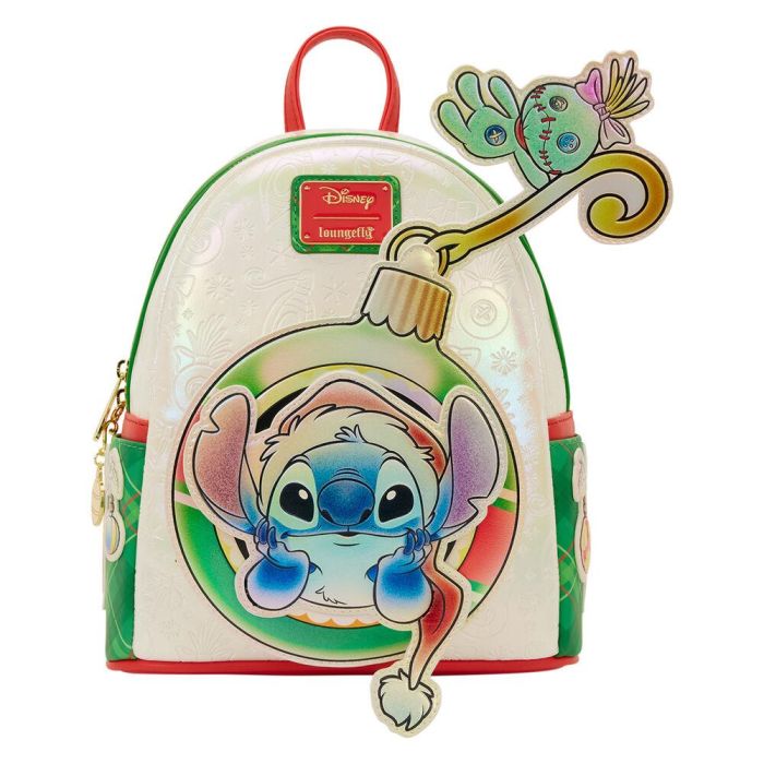 Mochila Holiday Stitch Disney Loungefly 26cm 2 Mochila Holiday Stitch Disney Loungefly 26cm 2