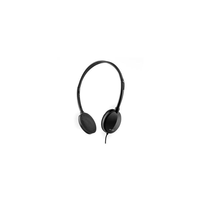Auriculares de diadema ELBE AU-789-CC, ultraligeros, negro, cable 1.2m - Sonido natural y claro Auriculares de diadema ELBE AU-789-CC, ultraligeros, negro, cable 1.2m - Sonido natural y claro