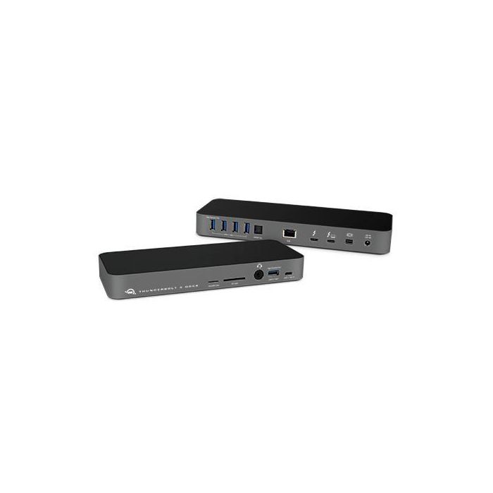 OWC Thunderbolt 3 Dock Estación Base 14 Puertos con 2x TB3, 5x USB 3.1, USB-C, Mini DP, Ethernet, SD, Audio, 85W PD 2