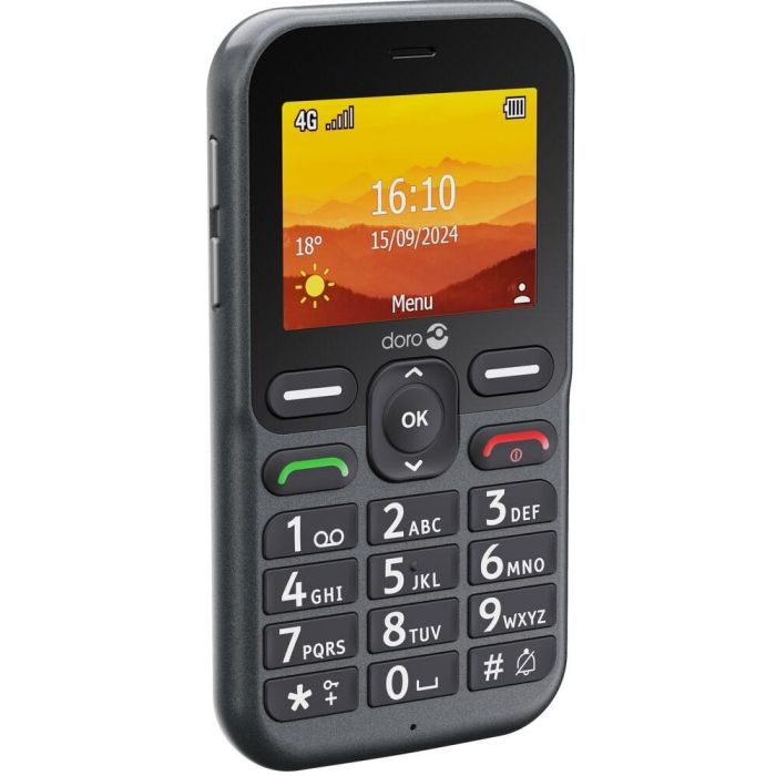 Doro Leva L10 graphite Teléfono Móvil 4G, Pantalla 2.4", Cámara 2MP, SIM Única, Batería 1150 mAh, Negro 1