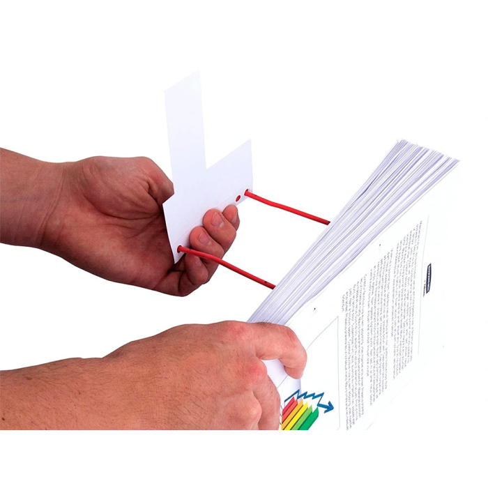 Q-connect Encuadernador Fastener D-Clips Plástico Rojo Caja de 100 Unidades 3