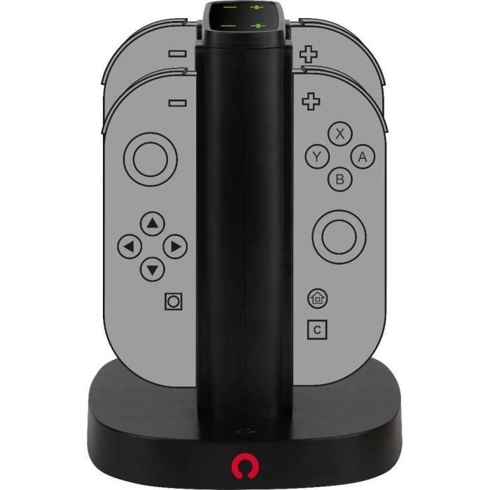 Konix 3328170304764 Estación de Carga para 2 Pares de Mandos Joy-Con con Indicador LED y Conexión USB-A, Negro 0 Konix 3328170304764 Estación de Carga para 2 Pares de Mandos Joy-Con con Indicador LED y Conexión USB-A, Negro 0
