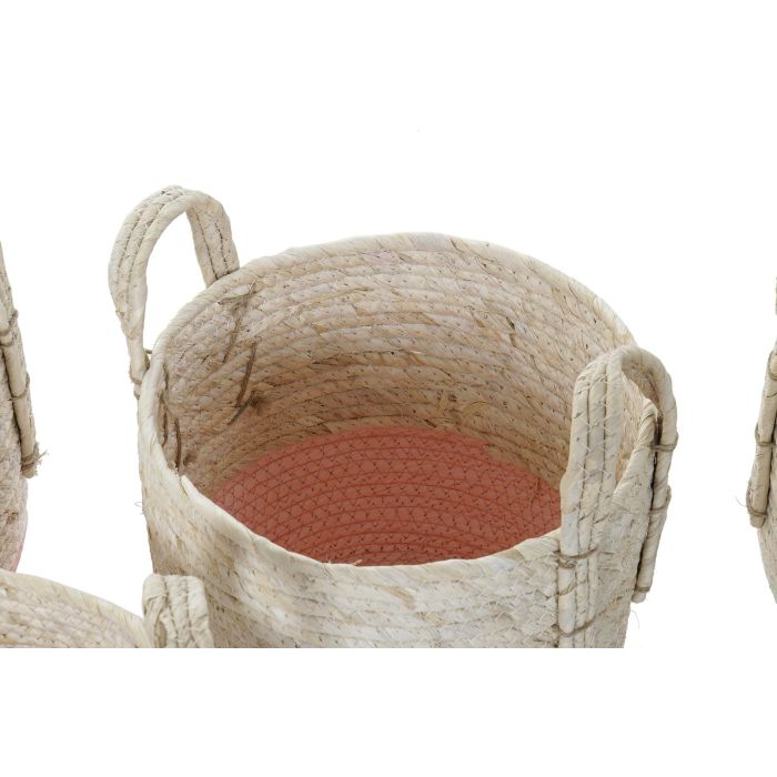 Cesta Balines DKD Home Decor Rosa Verde 30 x 32 x 30 cm Set de 3 (2 Unidades) 2 Cesta Balines DKD Home Decor Rosa Verde 30 x 32 x 30 cm Set de 3 (2 Unidades) 2