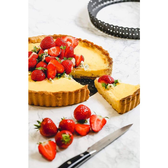 Molde para Tarta Desmontable Perforado 24x5 cm Quttin (12 Unidades) 2 Molde para Tarta Desmontable Perforado 24x5 cm Quttin (12 Unidades) 2