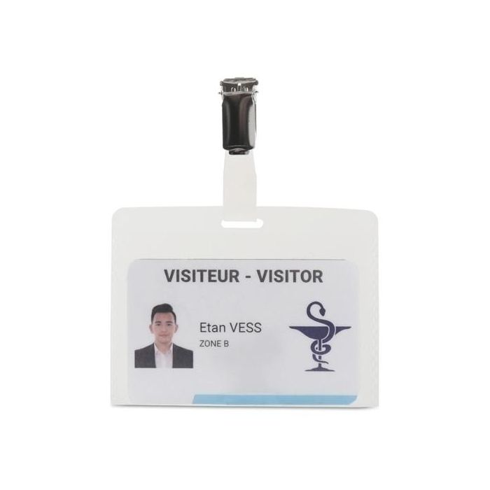 Funda Distintivo 3L Pp Con Pinza 75X95Mm Paquete De 50