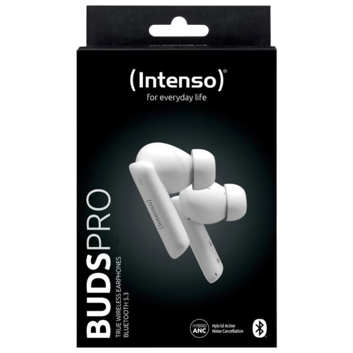 Intenso Buds Pro TWS H-ANC+ENC Auriculares Inalámbricos, Cancelación Activa de Ruido, Hasta 35 Horas de Batería, Blanco, Modelo 3720500 3 Intenso Buds Pro TWS H-ANC+ENC Auriculares Inalámbricos, Cancelación Activa de Ruido, Hasta 35 Horas de Batería, Blanco, Modelo 3720500 3