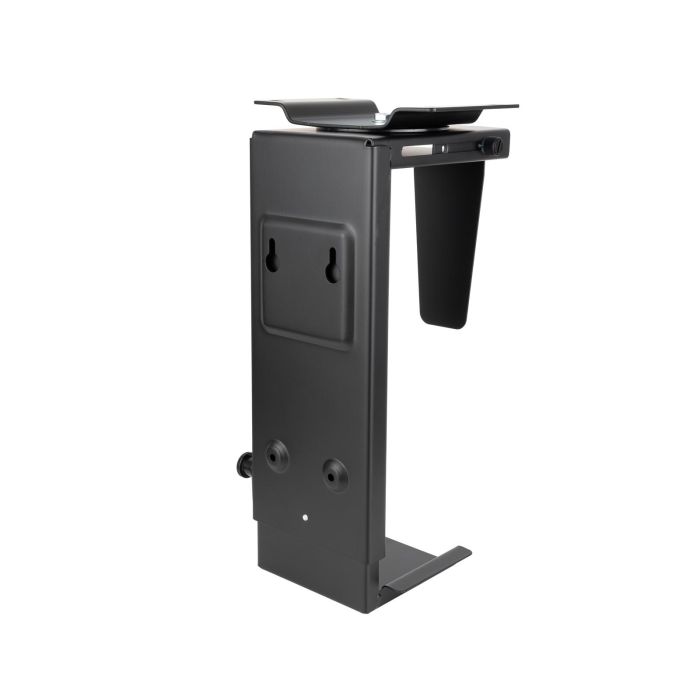 TooQ TQMUD01 Soporte Metálico para CPU PC Bajo Mesa o Pared Ajustable de Altura y Ancho, con Giro, hasta 10kg, Negro 1 TooQ TQMUD01 Soporte Metálico para CPU PC Bajo Mesa o Pared Ajustable de Altura y Ancho, con Giro, hasta 10kg, Negro 1