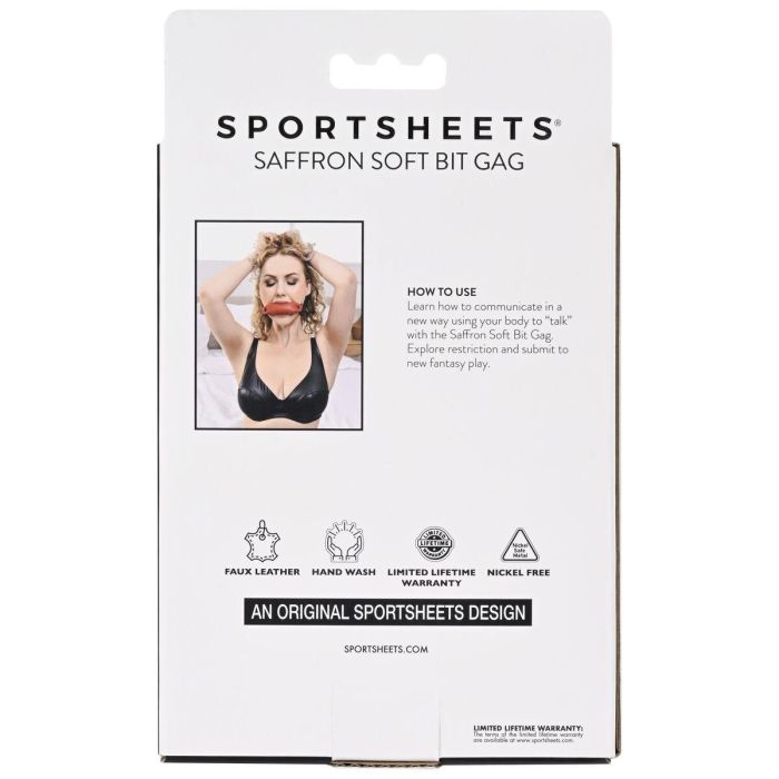 Mordaza Sportsheets Soft Negro/Rojo 3