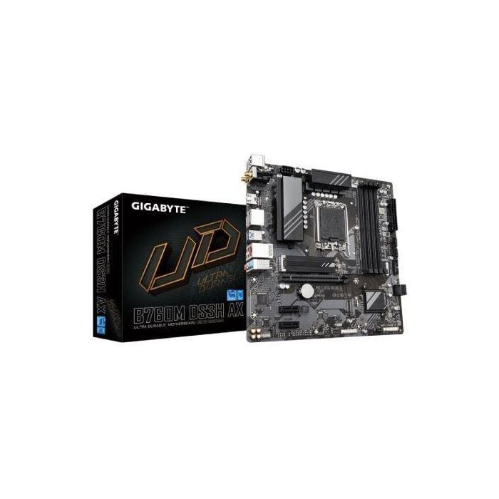 Gigabyte 9MB76M3X5-00-12 Placa Base B760M DS3H AX Socket LGA1700 Micro ATX para Intel 14ª/13ª/12ª Gen, DDR5, Wi-Fi 6E, LAN 2.5GbE Gigabyte 9MB76M3X5-00-12 Placa Base B760M DS3H AX Socket LGA1700 Micro ATX para Intel 14ª/13ª/12ª Gen, DDR5, Wi-Fi 6E, LAN 2.5GbE