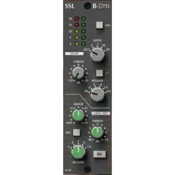 SSL 500-Series 4Kb Dynamics Módulo Control de Dinámica Compresor Puerta Ruido Expansor Basado en Mesa SSL 4000B SSL 500-Series 4Kb Dynamics Módulo Control de Dinámica Compresor Puerta Ruido Expansor Basado en Mesa SSL 4000B