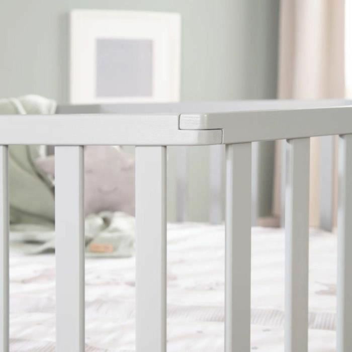 Roba Parque Infantil Hexagonal ROB4005317334172 - Funda Acolchada Diseño Elefante - 6 Ruedas con Freno - Madera Lacada Topo Roba Parque Infantil Hexagonal ROB4005317334172 - Funda Acolchada Diseño Elefante - 6 Ruedas con Freno - Madera Lacada Topo