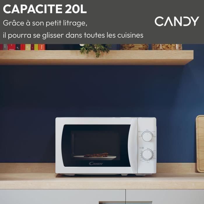 CMW20SMW Microondas Mono CANDY Idea - 20L - MO: 700W - UI mecánica - 5 niveles de potencia - Blanco 1 CMW20SMW Microondas Mono CANDY Idea - 20L - MO: 700W - UI mecánica - 5 niveles de potencia - Blanco 1