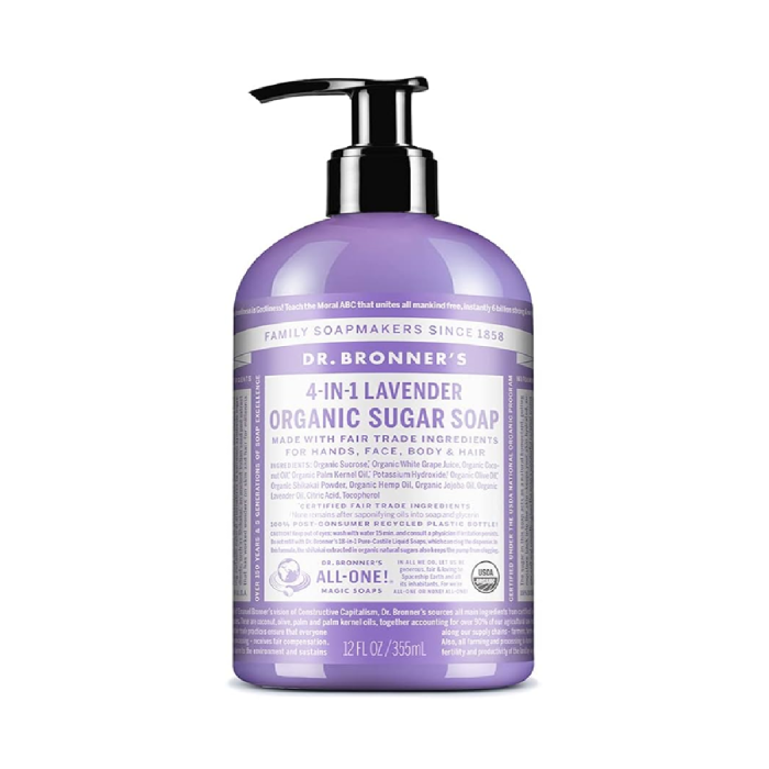 Dr Bronner'S Jabones De Azúcar Lavanda 355 mL Dr Bronner'S Jabones De Azúcar Lavanda 355 mL