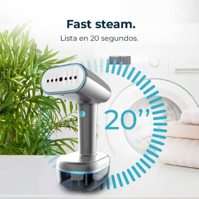 Cecotec 08508 Estación Plancha Vapor 1800W Suela Cerámica Turbo Slide 35g/min Antigoteo Autoapagado Azul Gris 1