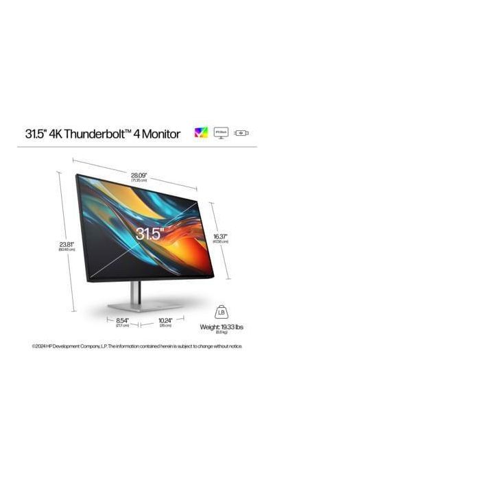 HP Series 7 Pro 31.5 inch 4K Thunderbolt 4 Monitor - 732pk 11 HP Series 7 Pro 31.5 inch 4K Thunderbolt 4 Monitor - 732pk 11