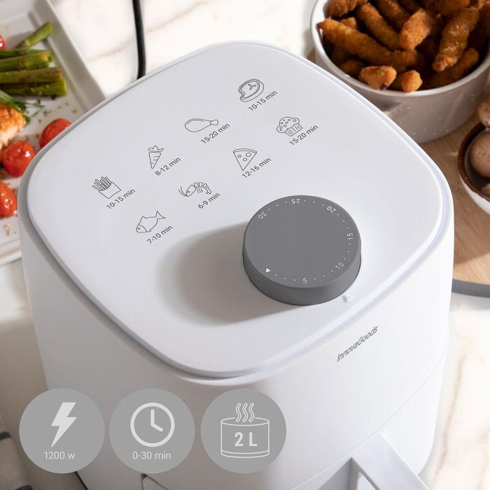 Freidora de Aire InnovaGoods Fryinn Lite 2000 Blanco 1200 W 2 L 11 Freidora de Aire InnovaGoods Fryinn Lite 2000 Blanco 1200 W 2 L 11