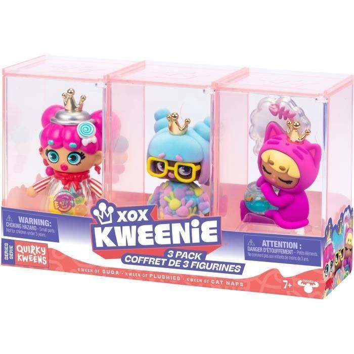Pack de muñecas - XOX KWEENIE - Serie Quirky - 13 cm - 3 muñecas incluidas - Acabados únicos 4 Pack de muñecas - XOX KWEENIE - Serie Quirky - 13 cm - 3 muñecas incluidas - Acabados únicos 4