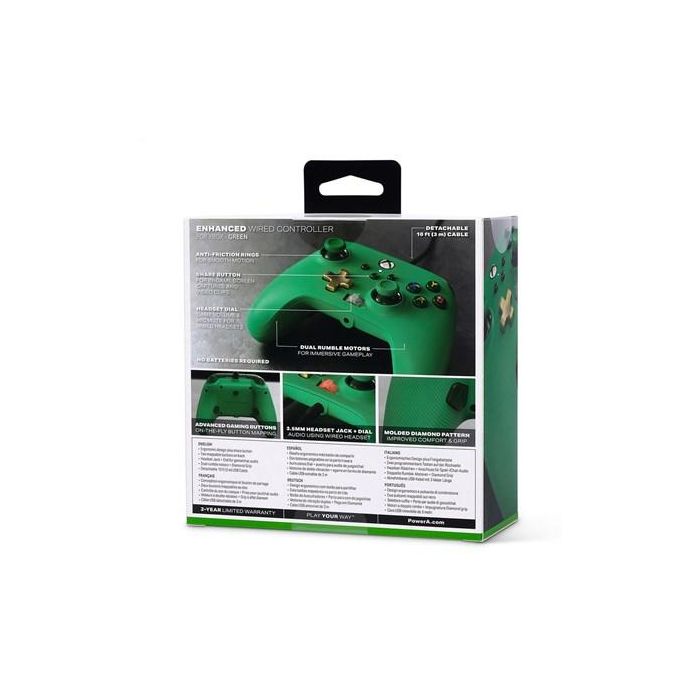 Power A 1518814-02 Mando con Cable Mejorado para Xbox Series X/S Verde 8