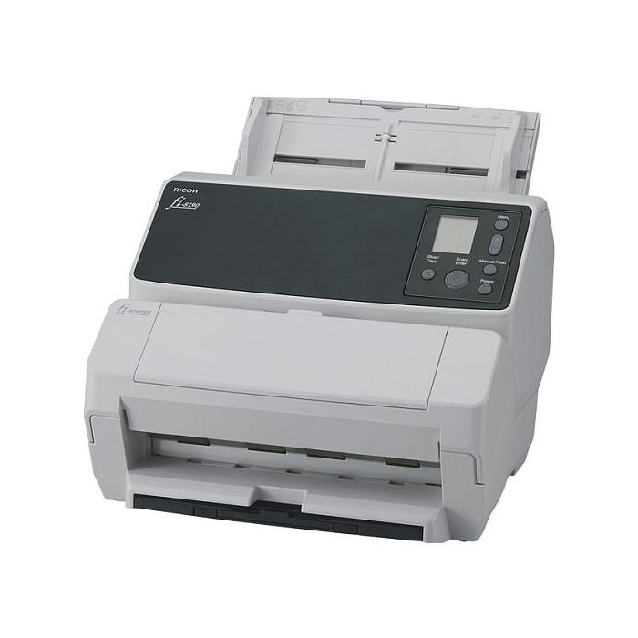 Ricoh fi-8190 Escáner Documentos - 90 ppm, Escaneo Dúplex, ADF + Alimentación Manual, Gris/Negro