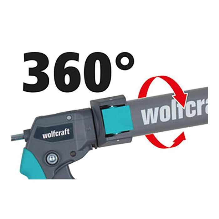 Wolfcraft Pistola selladora mg310 compact con asa giratoria engomada, para cartuchos de 310 ml, sistema antigoteo 2 Wolfcraft Pistola selladora mg310 compact con asa giratoria engomada, para cartuchos de 310 ml, sistema antigoteo 2