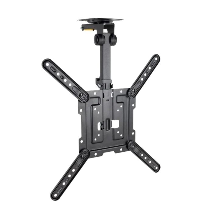 TooQ LPCE1123TSLI-B Soporte de Techo Giratorio Inclinable para TV 23-55 pulgadas, hasta 20kg, Altura Ajustable 520-614mm, Negro 1