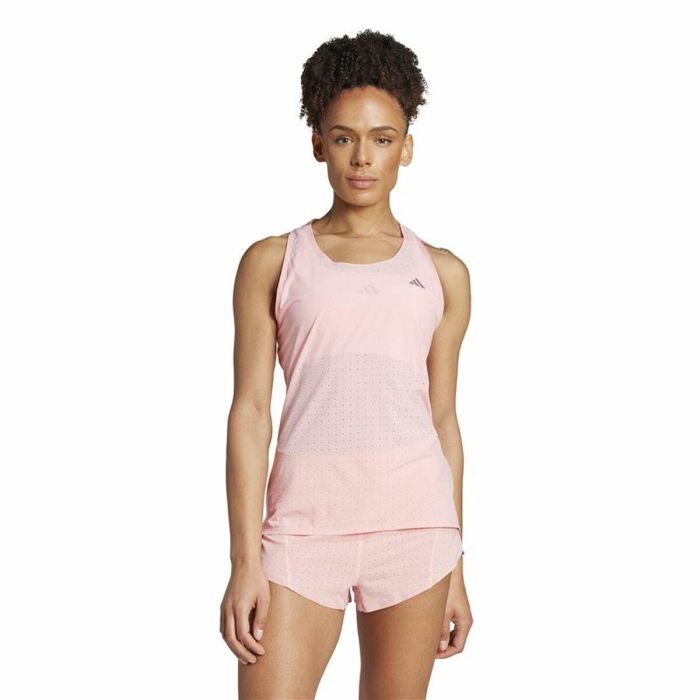 Camiseta de Manga Corta Hombre Adidas Adizero Rosa 3