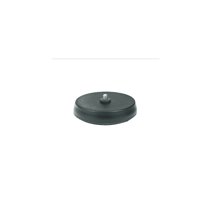 BOSCH LBC1227/01 Soporte de sobremesa para micrófono, negro mate, base de hierro fundido, 130 mm de diámetro, con goma amortiguadora y perno Whitworth de 3/8 in