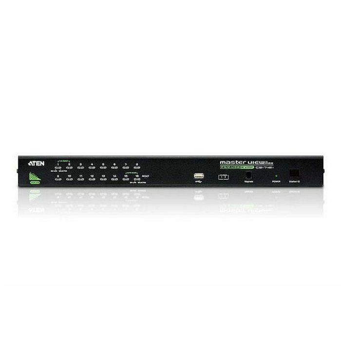 Aten CS1716A Switch KVM USB-PS/2 VGA de 16 Puertos con Puerto Periférico USB 2