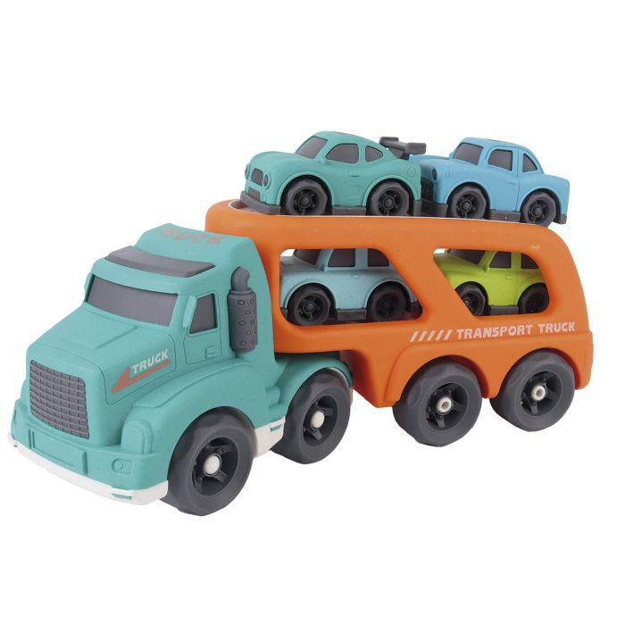 Camion Porta Coches + 5 Coches Eco Bio T01045 1 Camion Porta Coches + 5 Coches Eco Bio T01045 1