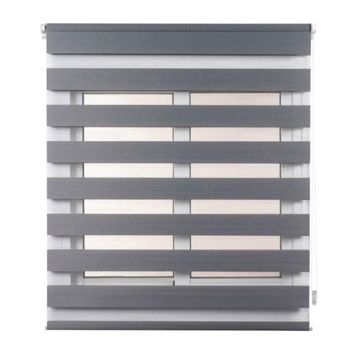 Cintacor - Stor Planet Estor Enrollable Clip&Fix Noche&Día Plata 120x180cm 1