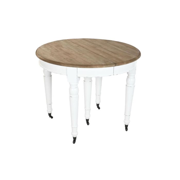 Mesa de Comedor Home ESPRIT Blanco Abeto 100 x 100 x 78 cm 2