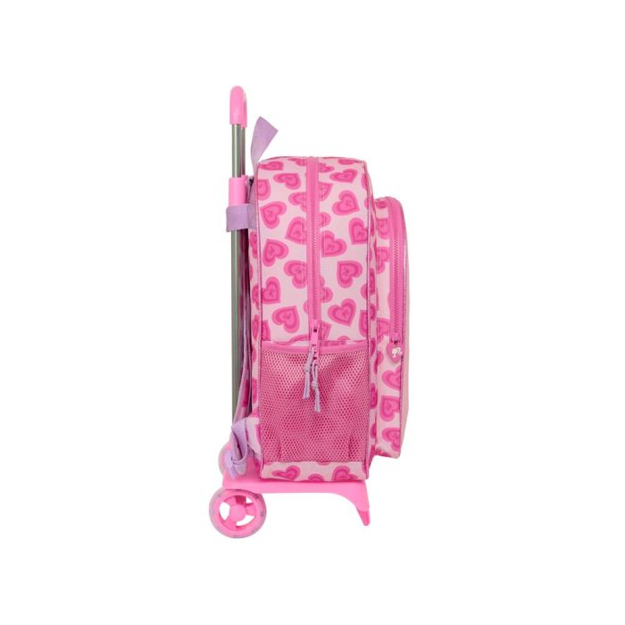 Mochila Escolar con Ruedas Barbie Love Rosa 33 x 42 x 14 cm 2