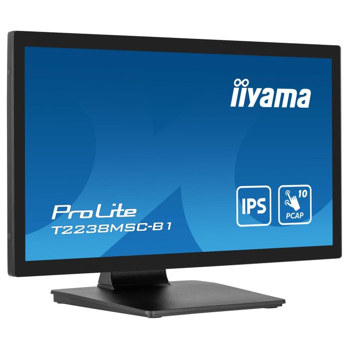 iiyama ProLite T2238MSC-B1 Monitor táctil IPS de 21.5" Full HD (1920x1080) con panel 10 puntos táctiles, HDMI, DisplayPort, USB 3.2, Altavoces, Negro iiyama ProLite T2238MSC-B1 Monitor táctil IPS de 21.5" Full HD (1920x1080) con panel 10 puntos táctiles, HDMI, DisplayPort, USB 3.2, Altavoces, Negro
