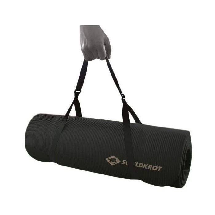 Schildkröt AUC4000885601602 Esterilla de Fitness 15 mm, 183x61 cm, Caucho Negro 1