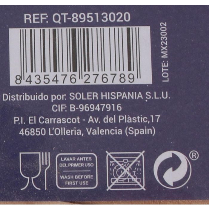 Tabla de Tapas Quttin 30x20x1.7 cm (8 Unidades) 2 Tabla de Tapas Quttin 30x20x1.7 cm (8 Unidades) 2