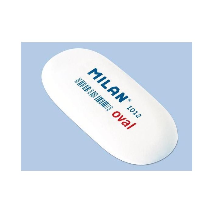 Milan Goma 1012 Oval Miga De Pan 6,2x2,8x1,2 cm Blanco -Caja 12U- Milan Goma 1012 Oval Miga De Pan 6,2x2,8x1,2 cm Blanco -Caja 12U-