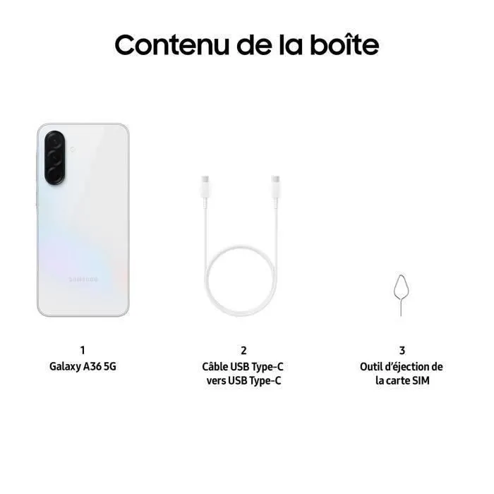 Samsung Galaxy A36 5G Dual Sim 6GB RAM 128GB Almacenamiento Blanco 5