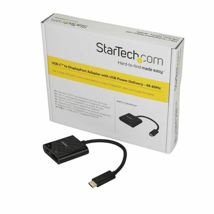 Adaptador USB C a DisplayPort Startech CDP2DPUCP            Negro 4K Ultra HD 1