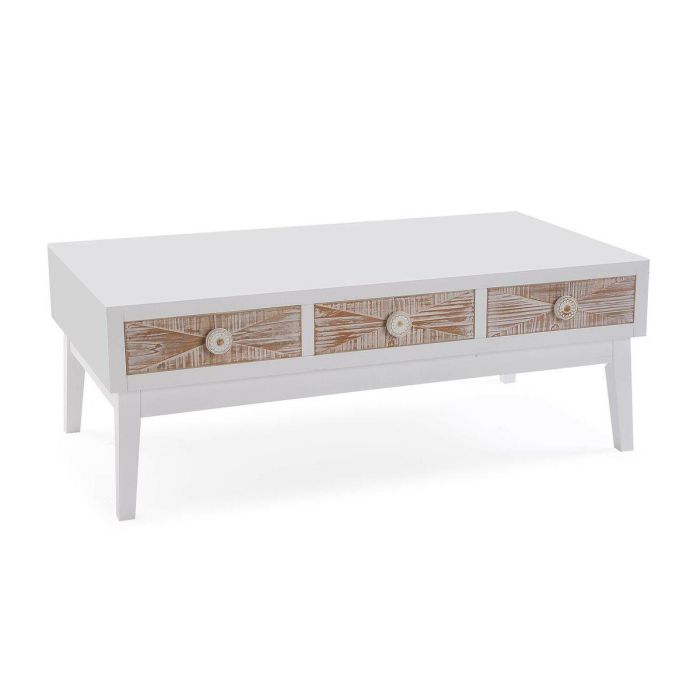 Versa Mesa Centro con 3 Cajones Sira, 110x60x41 cm, Madera MDF y Pino Versa Mesa Centro con 3 Cajones Sira, 110x60x41 cm, Madera MDF y Pino