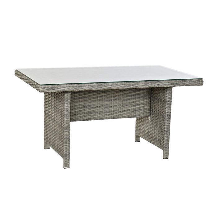 DKD Home Decor Sofá de Jardín y Terraza Gris 204x267x90 cm Set 4 Piezas Desmontable con Cojines Ratán Sintético 3 DKD Home Decor Sofá de Jardín y Terraza Gris 204x267x90 cm Set 4 Piezas Desmontable con Cojines Ratán Sintético 3
