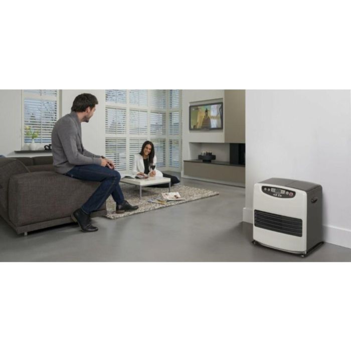 Qlima Estufa de Gasoleo Electrónica SRE 9046C2 - Hasta 54 m² - Depósito 9L - Silenciosa - Blanco y Negro 6