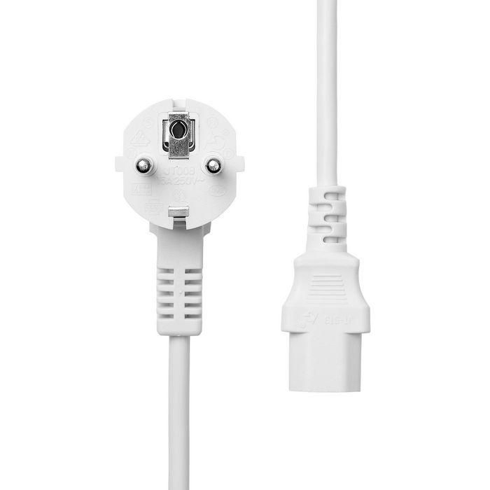 ProXtend Power Cord Schuko Angled to C13 2M White ProXtend Power Cord Schuko Angled to C13 2M White
