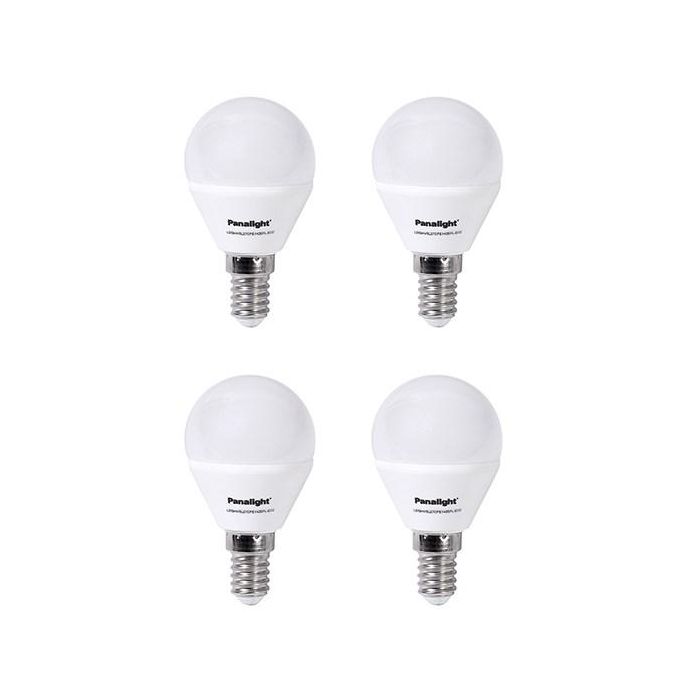 Panasonic-Panalight LDGHV5L27CFE142EPL-ECO-4x Lámpara LED Esférica Frost E14 4W 2700K Pack 4
