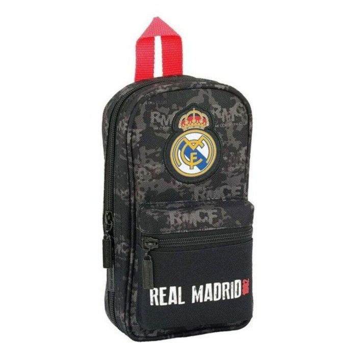 Plumier Mochila Real Madrid C.F. Negro Deportivo 33 Piezas 12 x 23 x 5 cm